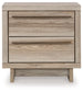 Hasbrick - Tan - Two Drawer Night Stand