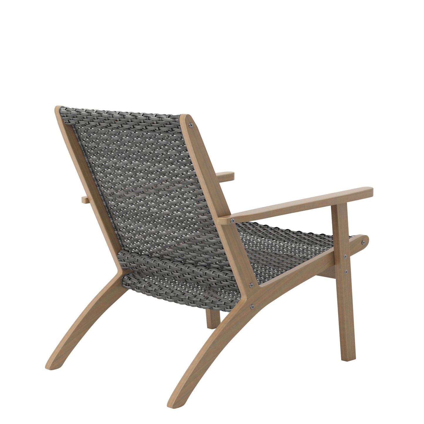 Radius - Patio Wood And Wicker Side Chair (Set of 2) - Gray