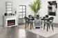 Ellie - Mirrored Counter Height Dining Table Set