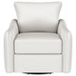 Madia - Upholstered Sloped Arm Swivel Glider Chair - Vanilla