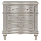 Evangeline - 3-Drawer Nightstand - Silver Oak