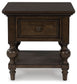 Veramond - Dark Brown - Square End Table