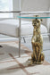 Vallain - Antique Gold Finish - Accent Table