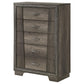 Janine - 5-Drawer Bedroom Chest - Gray