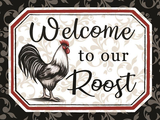 Welcome To Our Roost By Elizabeth Tyndall - White