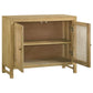 Zamora - Wood Accent Cabinet With Woven Cane