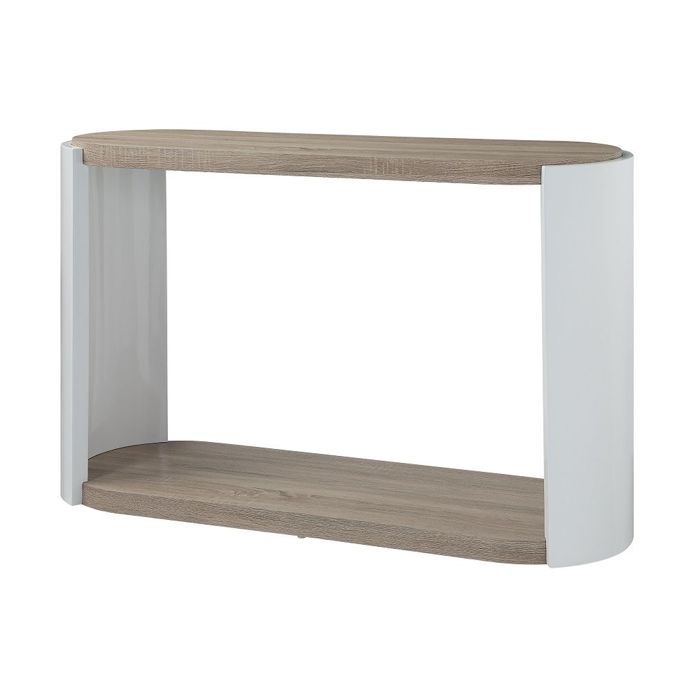 Zoma - Sofa Table - Oak & White High