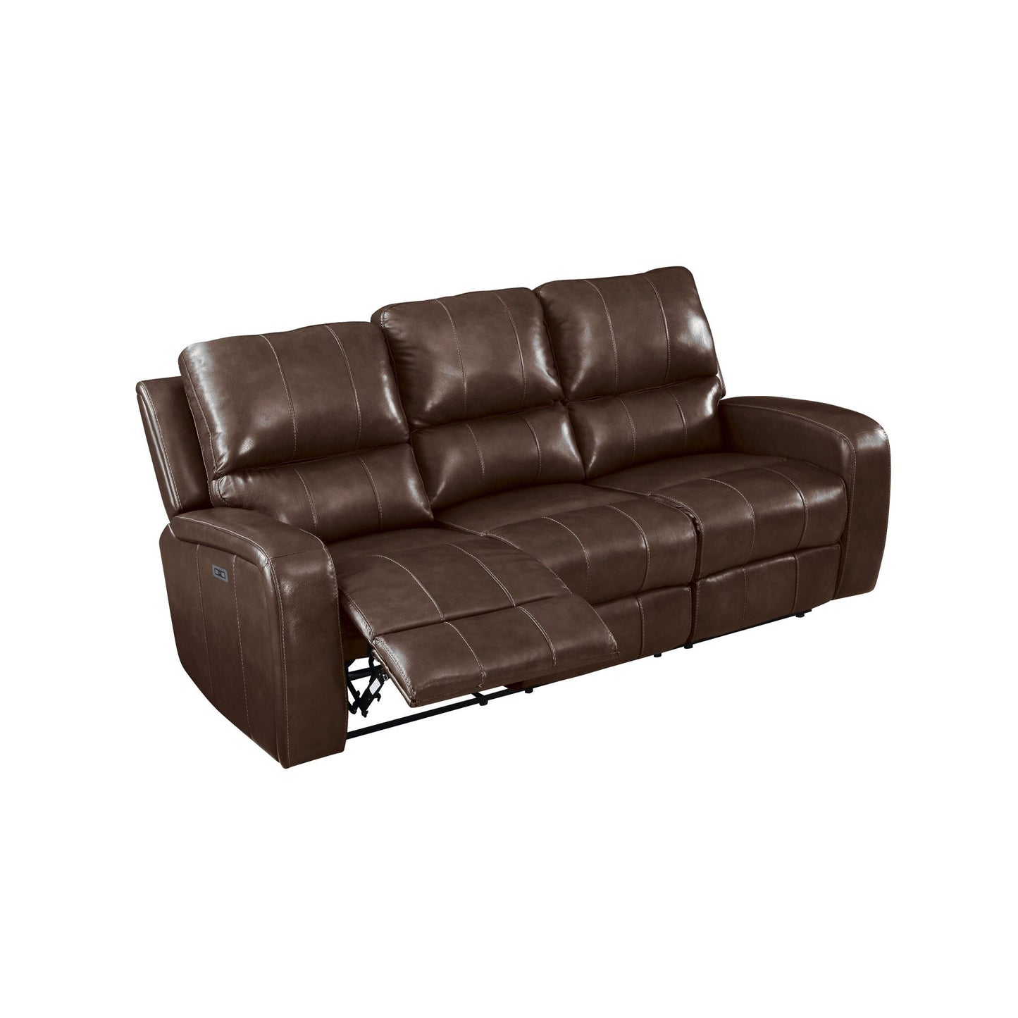 Linton - Leather Sofa With Power Footrest