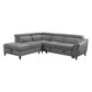 Wrenley - Sectional Sofa With Sleeper & Storage - Gray