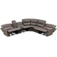 Kantu - Motion Sectional Sofa - Brown Synthetic Leather