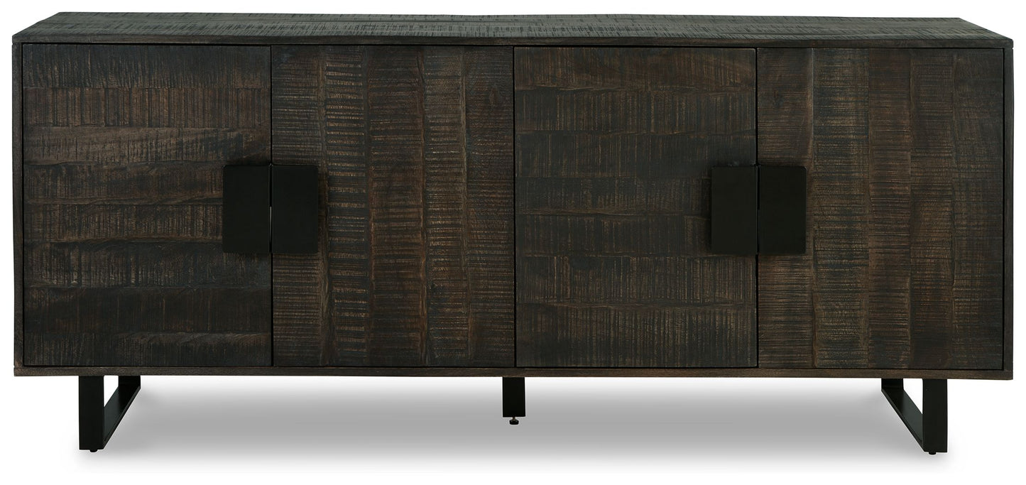 Kevmart - Grayish Brown / Black - Accent Cabinet