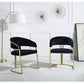 Fallon - Side Chair (Set of 2) - Black Velvet & Mirrored Gold