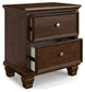 Danabrin - Brown - Two Drawer Nightstand