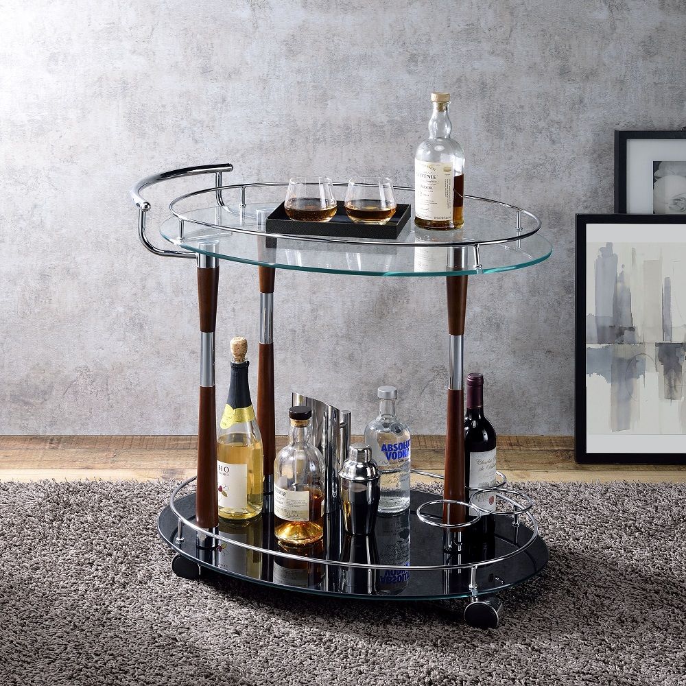 Vorsila - Serving Cart - Pearl Silver