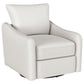 Madia - Upholstered Sloped Arm Swivel Glider Chair - Vanilla