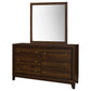 Welsley - 6-Drawer Dresser And Mirror - Walnut