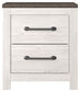 Gerridan - White / Gray - Two Drawer Night Stand