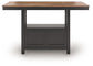 Wildenauer - Brown / Black - Rectangular Dining Room Counter Table