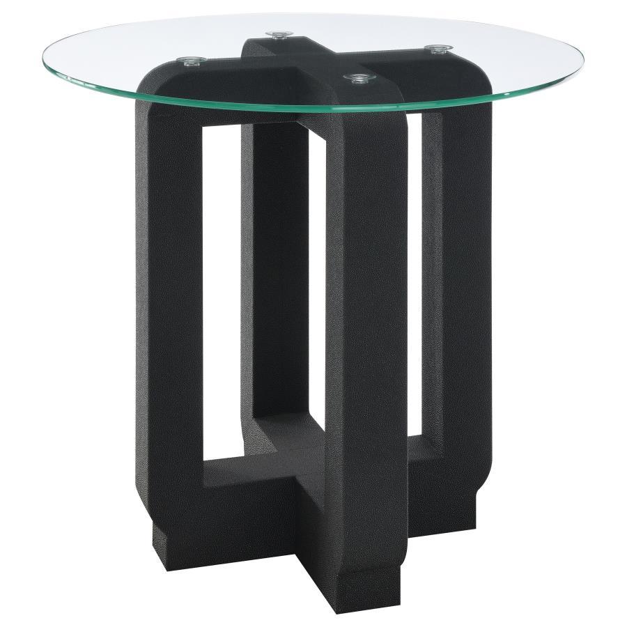 Acklin - Round Clear Glass Top Table