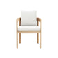 Wesley - Patio Side Chair With Cushion - White