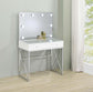 Eliza - Vanity Set With Lighting & Stool - White And Chrome