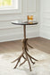 Lemkins - Black / Antique Gold Finish - Accent Table