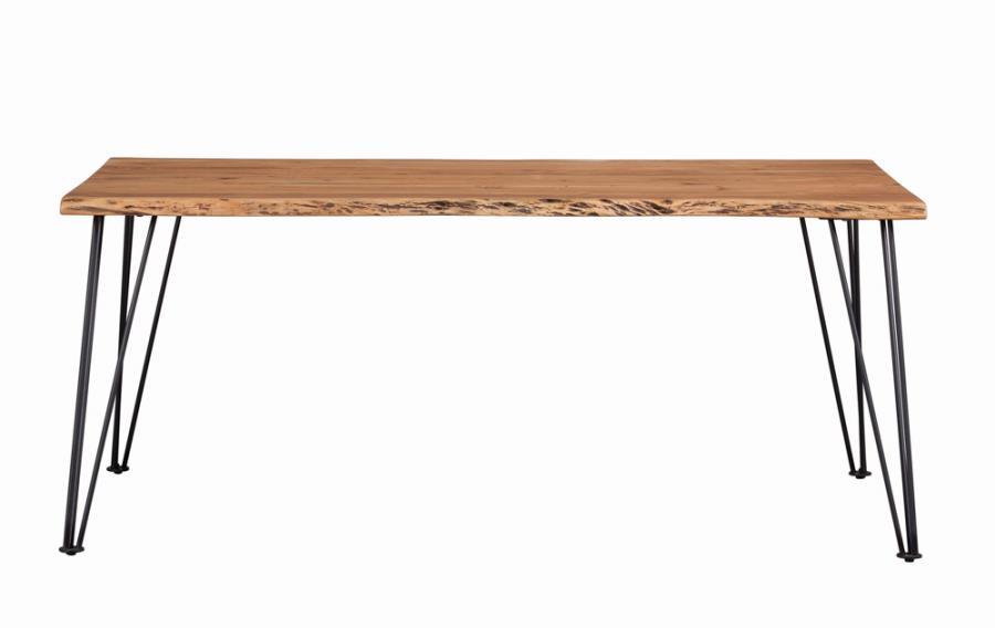 Sherman - Rectangular Dining Table - Natural Acacia And Matte Black