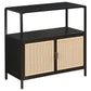 Amherst - 2-Door Radio Weave Cane Metal Accent Cabinet