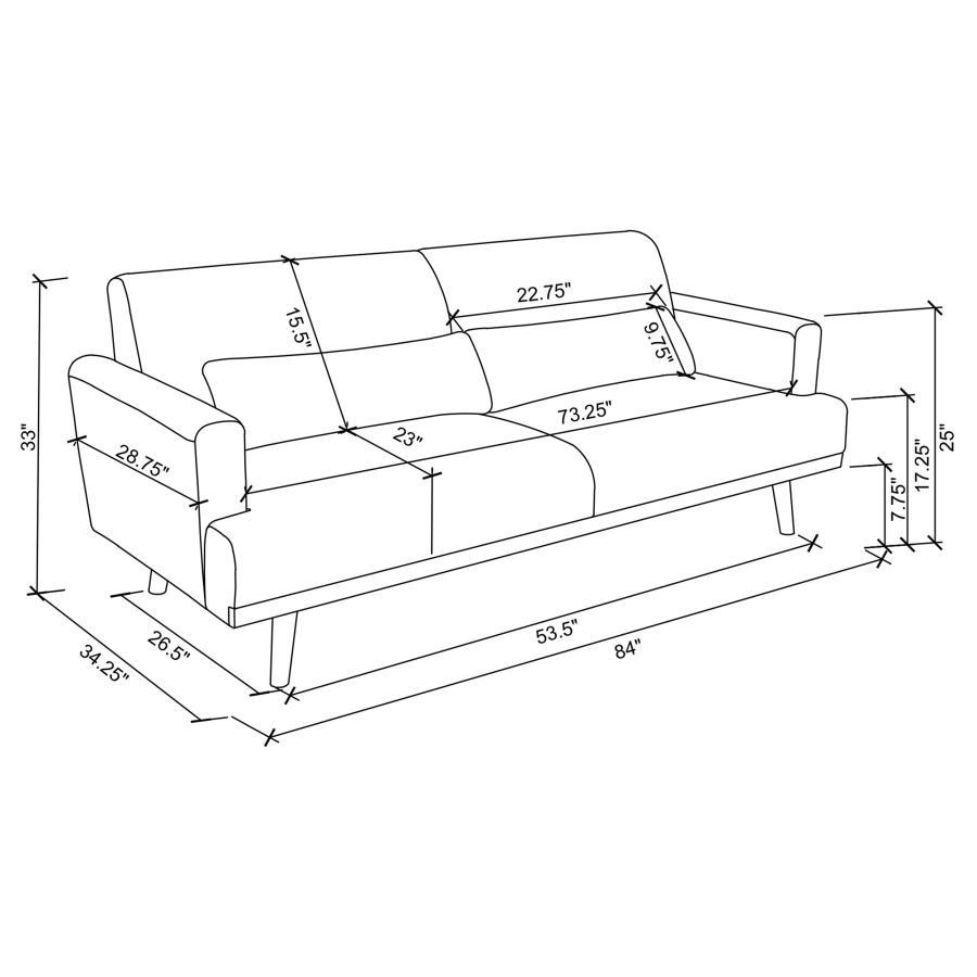 Blake - Upholstered Track Arm Sofa Set