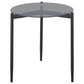 Rosalie - Round Smoked Glass Top End Table - Sandy Black