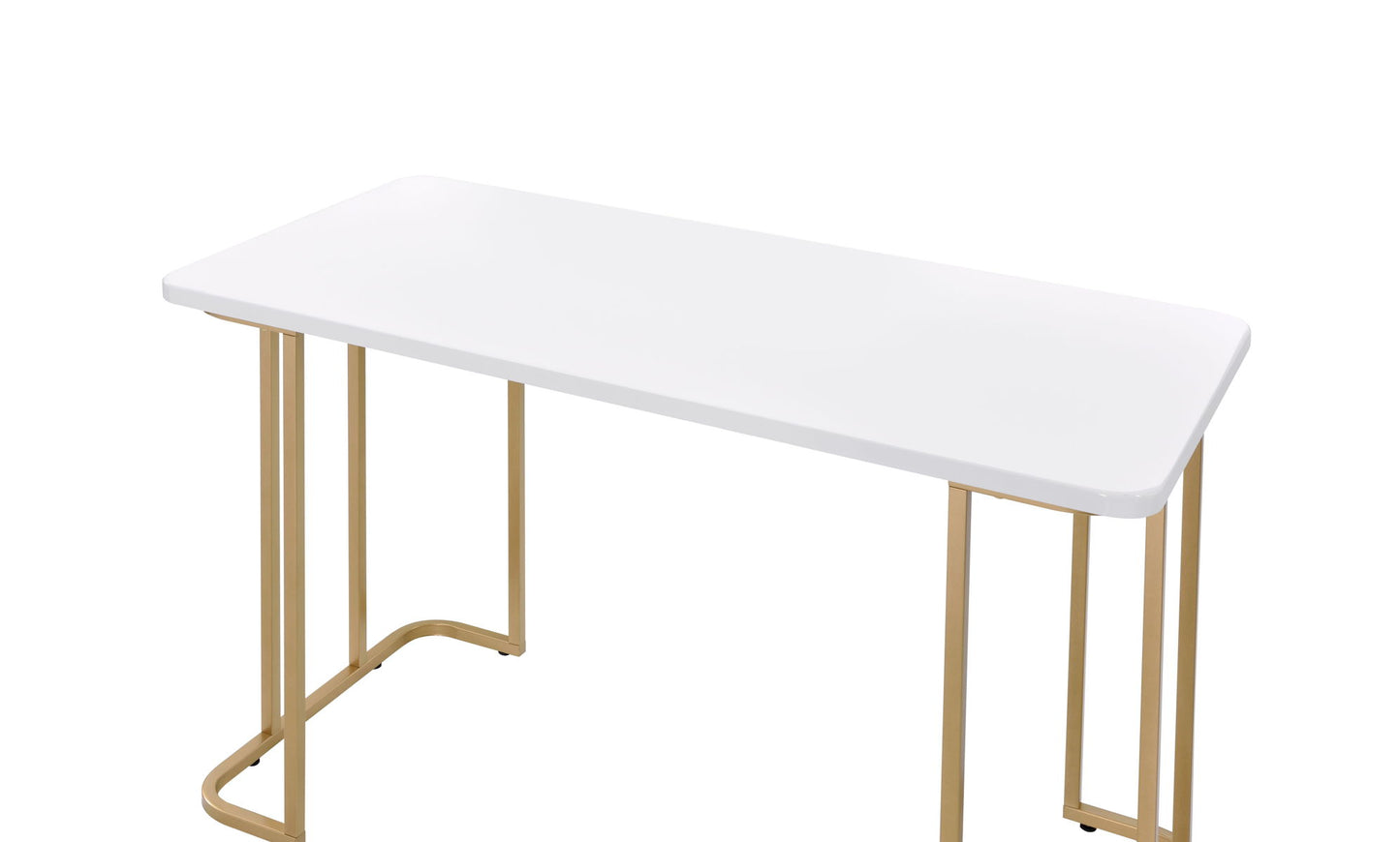 Estie - Vanity Desk - White & Gold Finish