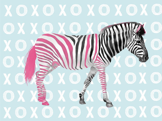 Xo Zebra By Lucca Sheppard (Small) - Light Blue