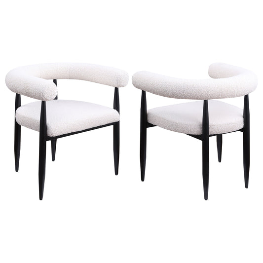 Camden - Boucle Upholstered Dining Side Chair (Set of 2) - Cream
