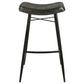 Bayu - Leather Upholstered Saddle Seat Backless Bar Stool (Set of 2)