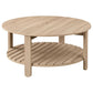 Fowler - 1 Shelf Round Engineered Wood Table