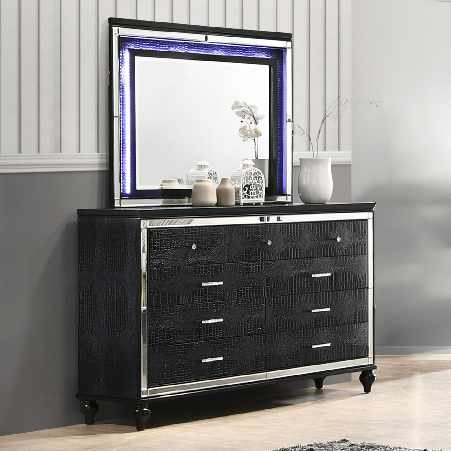 Valentino - 2 Piece Dresser & Mirror