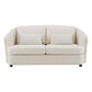 Mariko - Loveseat With 2 Pillows - Beige Linen