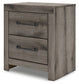 Graystorm - Brown Gray - Two Drawer Night Stand