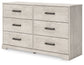 Shawburn - Whitewash - Six Drawer Dresser