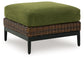 Horizon Hall - Brown / Green - Ottoman With Cushion