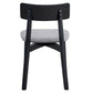 Real - Side Chair (Set of 2) - Gray Linen & Black Finish