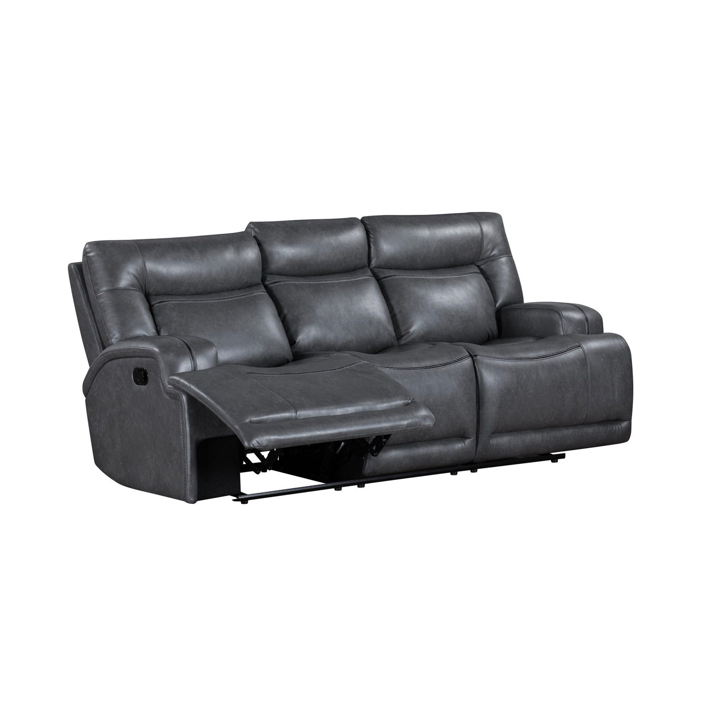 Titan - Sofa With Dual Recliner - Gray