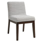 Edwyn - Side Chair (Set of 2) - Gray Fabric & Brown Finish