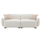 Darius - Sofa With 2 Pillows - Beige Boucle