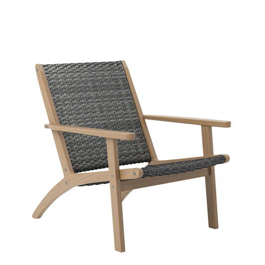 Radius - Patio Wood And Wicker Side Chair (Set of 2) - Gray