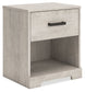 Shawburn - Whitewash - One Drawer Night Stand