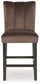 Jeshina - Mocha - Upholstered Barstool (Set of 2)