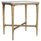 Baldwin - Rectangular Marble Top Side Table - White And Gold