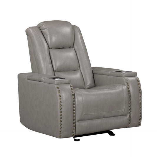 Breckenridge II - Glider Recliner With Power Headrest & Footrest - Light Gray