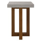 Keven - End Table - Faux Concrete Top & Walnut  Finish